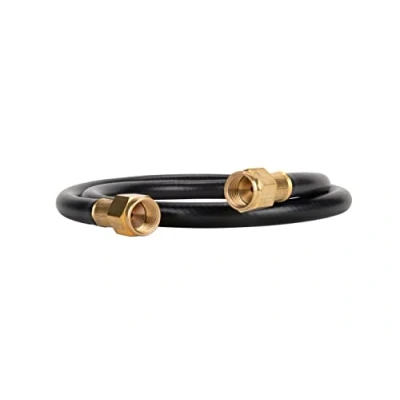 Imagen de Camco 59913 Conjunto de Manguera propano 3 pies, Acampanado Hembra 3/8 Pulgadas x Pulgadas, Color Negro