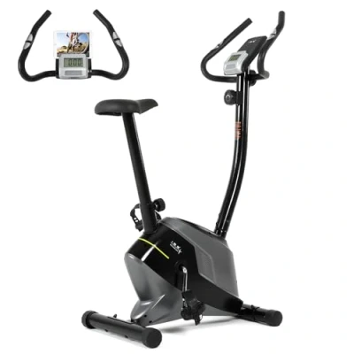 Imagen de ISE Bicicleta estática con pantalla LCD, de Fitness Sistema magnético externo bidireccional, pulso, altura del asiento ajustable, Cardio Training casa
