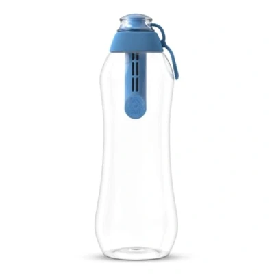Imagen de Dafi Botella de filtro agua carbón 0,7L Ideal para la escuela, el trabajo, gimnasio, los viajes, Elimina sabor y olor a cloro, Ergonómico duradero Azul