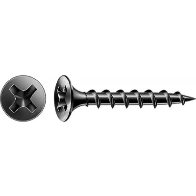 Imagen de SPAX GIX B 1891170390555 tornillos de rosca gruesa 3,9 x 55 mm, 500 unidades, cabeza trompeta, estrella H2, para construcción en seco madera