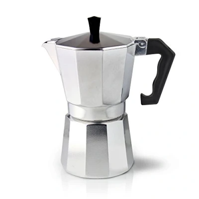 Imagen de Cafetera Cafe Ole para 3 tazas de expreso estilo italiano, aluminio, 9 Cup (360ml), (360ml)