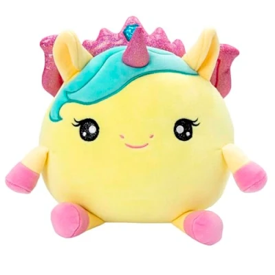 Imagen de SquishPets Medium Peluche GALUPY Rainbow Unicorn Holly, Unicornio de 19cm con alas, Corona y Cuerno Purpurina, para abrazar Jugar