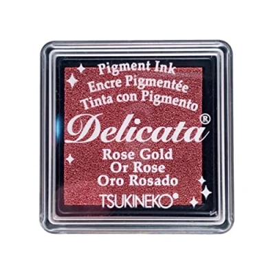Imagen de Tsukineko Small Ink Pad Rose Gold Delicata Almohadilla de Tinta (tamaño pequeño), Oro Rosa, S, Talla única