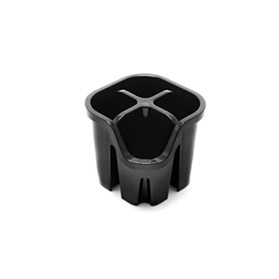 Imagen de Addis 517939 Escurridor de Utensilios para Cubiertos con 4 Compartimentos, Color Negro, 14 x 13 cm