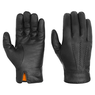 Imagen de Stetson Guantes de Piel Soft Nappa Hombre con dedos forro otoño/invierno 8 1/2 HS negro