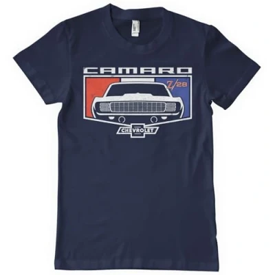 Imagen de Chevrolet Licenciado Oficialmente Camaro Emblem Camiseta para Hombre (Azul Marino), X Large