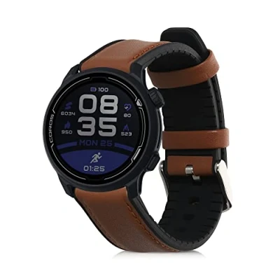 Imagen de kwmobile Pulsera Compatible con COROS Pace 2 / Apex (42mm) Correa 1x Correas de Cuero auténtico Tamaño Ajustable marrón