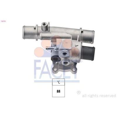 Imagen de FACET 7.8115 Termostato, refrigerante 88 Made in Italy OE Equivalent con junta, conexión roscada para sensor de temperatura