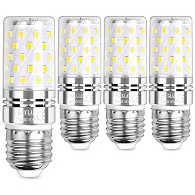 Imagen de SAUGLAE LED Maíz Bombilla 12W, 100W Incandescente Equivalentes, 4000K Blanco Neutro, E27 Tornillo Edison, 1450lm, 4 Pack