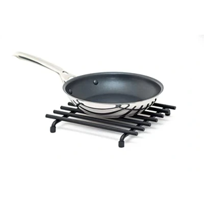 Imagen de simplywire Salvamanteles de Metal Resistente al Calor Protector para la encimera Cocina Cuadrado Negro