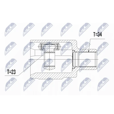 Imagen de NTY NPW PL 030 Junta Homocinética Eje delantero, derecha CHEVROLET: Cruze Berlina