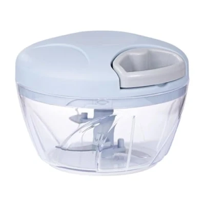 Imagen de Picadora de Verduras,Mini Portátil Cebolla,Trituradora Ajo Multifunción,Picadora Manual con Cuerda Trituradora Rápida para Verduras, Frutas y Ajo, 500 ml