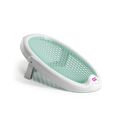 Imagen de Hamaca de baño Jelly Materiales no tóxicos Base antideslizante con sistema bloqueo Plegable, ideal para usar en bañeras recién nacidos y bebés Azul claro