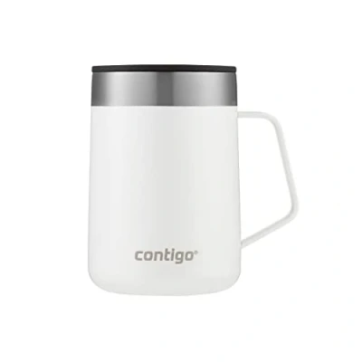 Imagen de Contigo Streeterville Desk Mug, vaso de café aislado con asa acero inoxidable, para llevar tapa, mantiene el calor hasta 5 horas, óptimo oficina u hogar, 410 ml