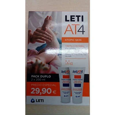Imagen de LETI AT4 CREMA CORPORAL PIEL ATÓPICA DUPLO 2X200 ML