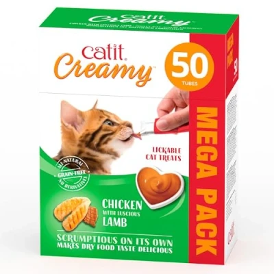 Imagen de Comida húmeda para Gatos Catit Creamy Pollo y Cordero 50x10g
