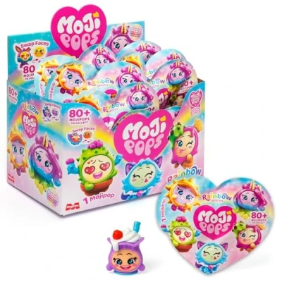 Imagen de MOJI POPS Rainbow Series One Pack. Caja con 24 Sobres Figuras coleccionables. Cada sobre Contiene 1 Mojipop Sorpresa y Checklist