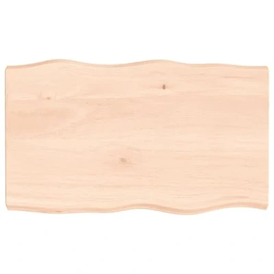 Imagen de vidaXL Tablero de Mesa, Superficie Escritorio, Repuesto Estantería Comedor, Madera Maciza sin Tratar con Borde Natural