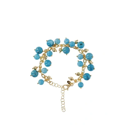 Imagen de Etrusca Gioielli Capri Faceted Natural Pulsera, Mujer, Talla: One Size, Turquoise