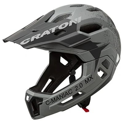 Imagen de Cratoni C Maniac 2.0 MX Fullfacehelm Downhill Freeride Casco de bicicleta (58 61 cm), color marrón, L/XL cm)