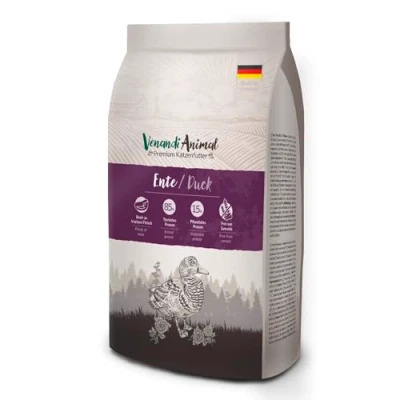 Imagen de Venandi Animal Comida Seca Premium para Gatos Pato, 1 Pack (1 x 6,5kg), sin Cereales con Mucha Carne Fresca