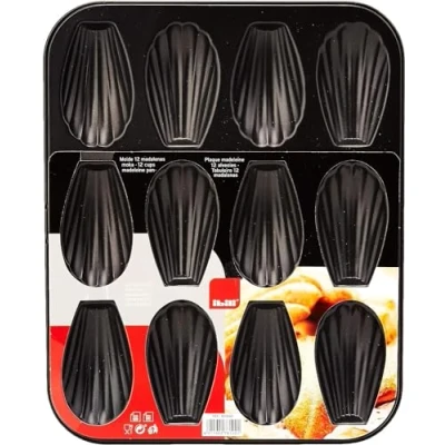 Imagen de Ibili 820502 Molde Madalenas 12 Cavidades Moka Negro 25,9 x 20,9 1,4 cm