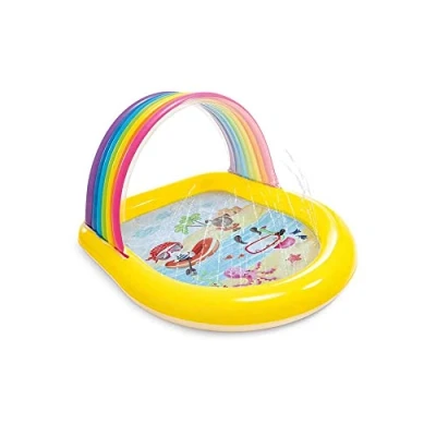 Imagen de Intex 57156NP Piscina Infantil Arco Iris con toldo y aspersor