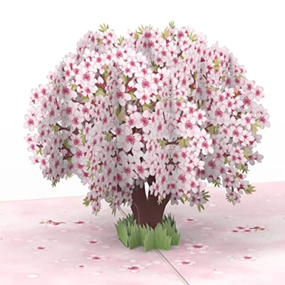 Imagen de papercrush® tarjeta de cumpleaños 3D con flores cerezo para mujer, mejor amiga y mamá, felicitación hecha a mano aniversario boda