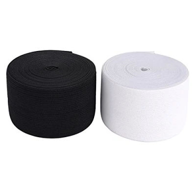 Imagen de Cinta de goma 25 m para ropa específica y hogar, artesanía metros, 5 cm ancho, color negro o blanco