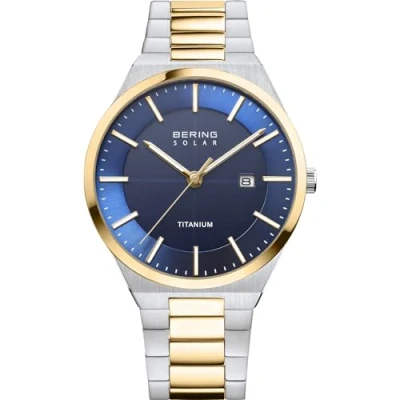 Imagen de BERING Reloj solar para hombre, colección Titanium con titanio y cristal de zafiro, 14439 717 10 ATM