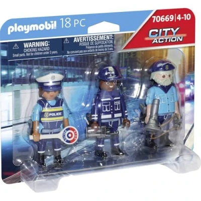 Imagen de PLAYMOBIL City Action 70669 Set Figuras Policía, para niños de 4 a 10 años