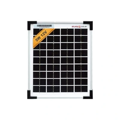 Imagen de Enjoysolar Mono 5 W 12V Módulo solar monocristalino fotovoltaico ideal para autocaravana, vivienda de jardín, barco.