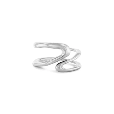 Imagen de Calvin Klein Anillo Abierto para Mujer Colección CK STATEMENT LINKS de Acero Inoxidable 35000751E