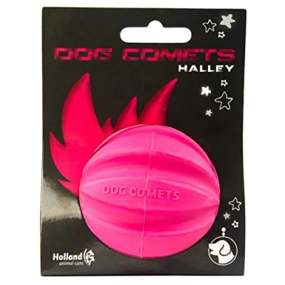 Imagen de Dog Comets Ball Halley Pelota para Perros Ø6 cm Juguete encías sanas Caucho Natural Rosa