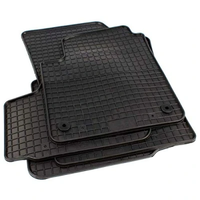 Imagen de Petex 62510 Juego de alfombrillas suelo Caucho delante y detrás 4 negro