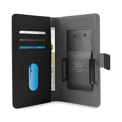 Imagen de Puro PUFM360 Funda con cierre magnético, 3 tarjeteros y bolsillo lateral, talla XXL