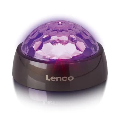 Imagen de Lenco TTA 180TN Estabilizador de placas con efectos luz RGB, peso 250 g y bola discoteca en uno, titanio