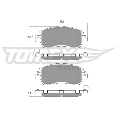 Imagen de TOMEX brakes TX 18 26 Juego de pastillas freno Eje delantero con avisador acústico desgaste MAZDA: 2 Hatchback