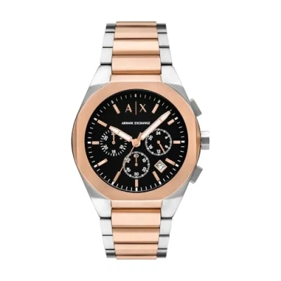 Imagen de Armani Exchange Tradiitional Rafael Cronógrafo, Hombre, Talla: One Size, Rose gold silver