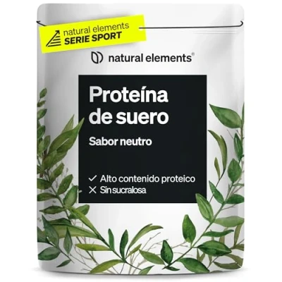 Imagen de proteína de suero en polvo sabor neutro 1 kg 25 g por porción para tu desarrollo muscular, alta dosificación probado laboratorio y producido Alemania