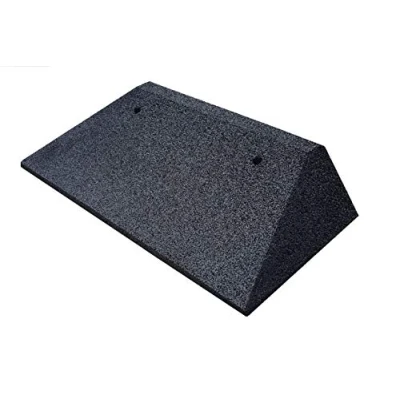 Imagen de bepco rampa para bordillos (largo x ancho alto): 50 25 10 cm de goma (negro), umbral puerta con arandelas incorporadas fijación y bisel en ambos lados