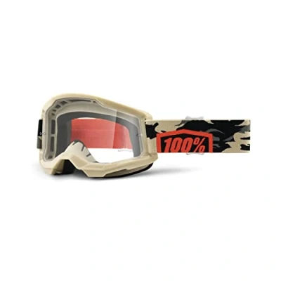 Imagen de 100% MÁSCARAS STRATA 2 Goggle Clear Lens Gafas, Adultos Unisex, Kombat (Multicolor), Talla Única