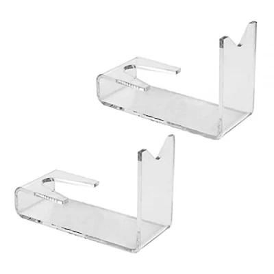 Imagen de MiOYOOW 2 PIEZAS Acrílico Soporte para Pistola Transparente Modelo Juguete de Armas Revolver, 14 x 6,3 7,6 cm / 5,5 2,5 3 pulgadas