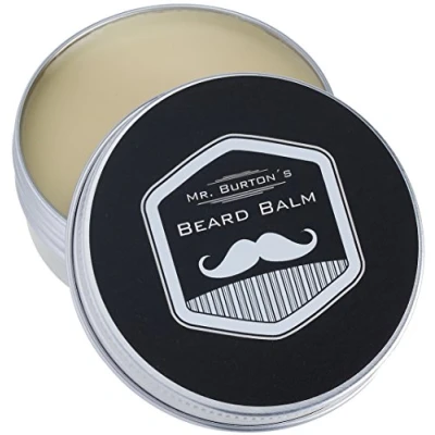Imagen de Mr. Burton&#039;s Beard Balm Pure 60 g para el cuidado perfecto de la barba, nuestro bálsamo barba combina estilo + una suave y con aceite argán.