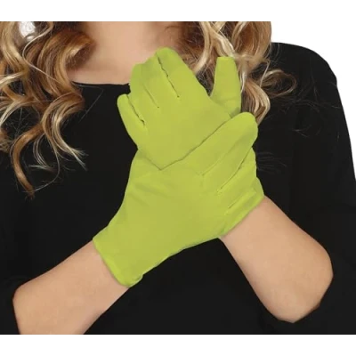 Imagen de Fiestas GUIRCA Guantes Verdes Lima Infantiles (Talla Única) Accesorio de Disfraz para Niños y Niñas Ideal Halloween, Carnaval, Temáticas Celebraciones Verde