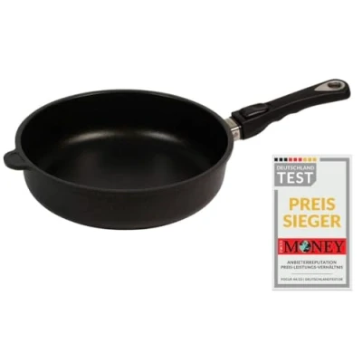 Imagen de AMT Gastroguss Lotan® AMZN 726 Z20B sartén (26 cm de diámetro, 7 alto, mango extraíble, no apta para inducción, revestimiento antiadherente Lotan®, fundida aluminio fundido)
