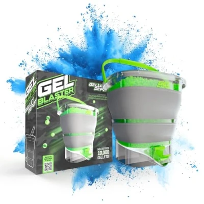 Imagen de Gel Blaster Gellet Depot Cubo Plegable para Munición de Bolas Boquilla Carga Rápida y Filtro Hidrata Almacena Más 10 000 Hidrogel Diseño Compacto Accesorio Oficial