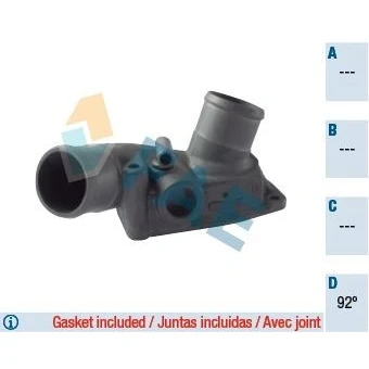 Imagen de FAE 5323592 Termostato, refrigerante 92 con juntas Carcasa (cárter) tapa de aluminio OPEL: Astra G CC, Berlina, Zafira A
