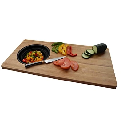 Imagen de JOCCA Tabla de bamboo/Tabla con Escurridor 2 en 1 / Ahorra Espacio/Tabla bamboo/Escurridor silicona Incorporado 58 * 29cm/ Resistente
