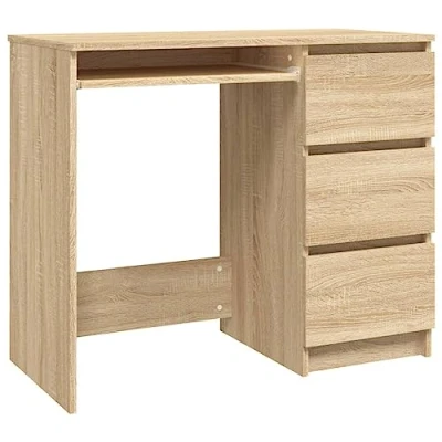 Imagen de vidaXL Escritorio de Ordenador Despacho Ejecutivo Oficina Estudio Robusto Estable Simple Contrachapada Color Roble Sonoma 90x45x76 cm
